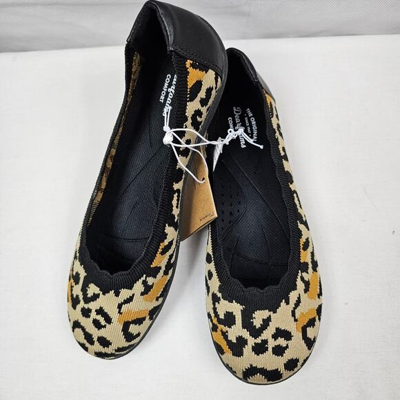 Dearfoam Misty Ballet Flat Leopard Print NIB Women's Size 8 - Picture 7 of 8